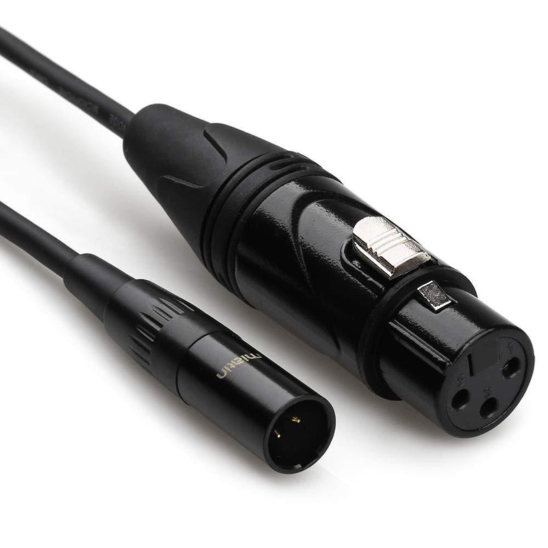 Mini-XLR Male to XLR Female Microphone Patch Cable, Mini XLR 3 Pin Pro Lapel Audio replacement Cable -1.8Meters XLR Female to mini Male - 1.8Meters