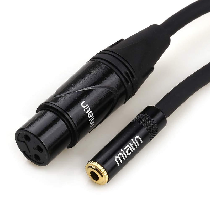 3.5mm TRS Female to XLR Female Microphone Cable, 3.5mm Stereo to XLR Female Transforming Cord Converter - 1.8 Meters 3.5mm Female to XLR Female - 1.8 Meters