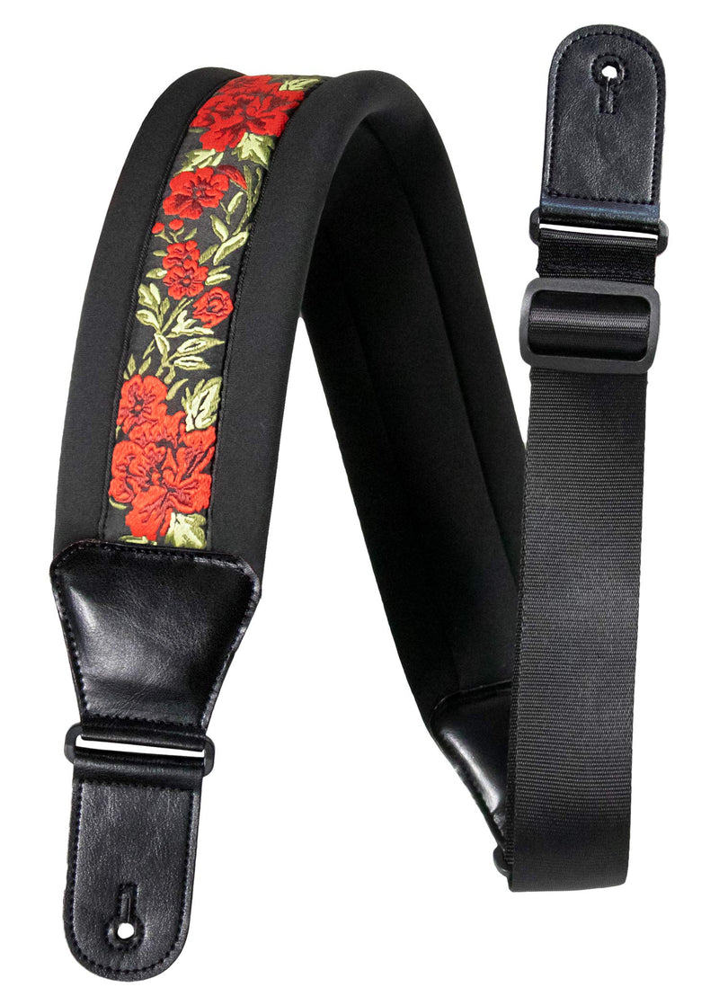 Guitar Strap Elastic Soft Comfortable Neoprene Leather 3.4in Bass Acoustic Electric Guitar (101) 101