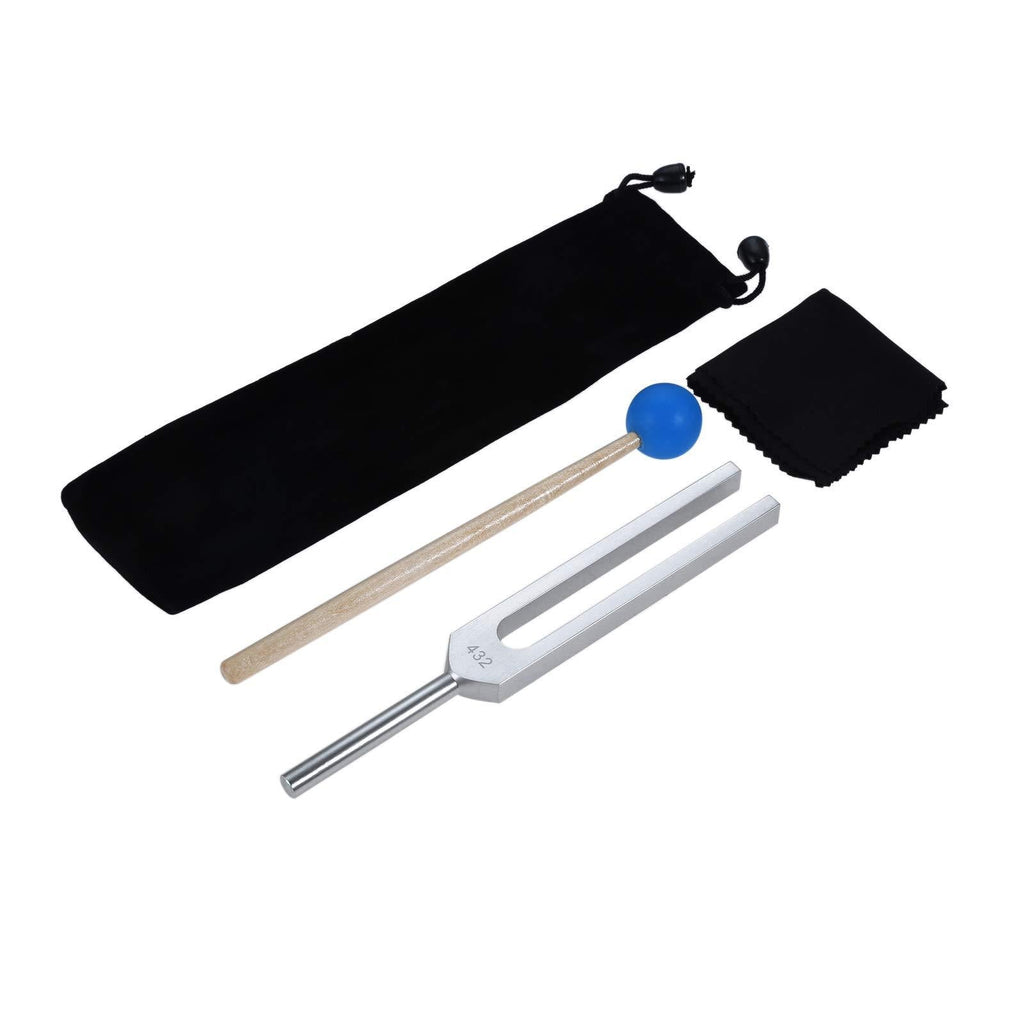 Dreld 432Hz Tuning Fork with Silicone Hammer and Bag for DNA Repair Healing, Sound therapy, Perfect Healing, Musical Instrument, Balancing, Healers, Vibration