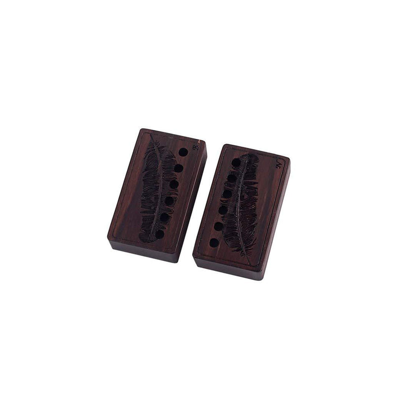 Alnicov 52mm Rosewood Humbucker Guitar Pickup Covers for Electric Guitar Bridge(2 Pieces)