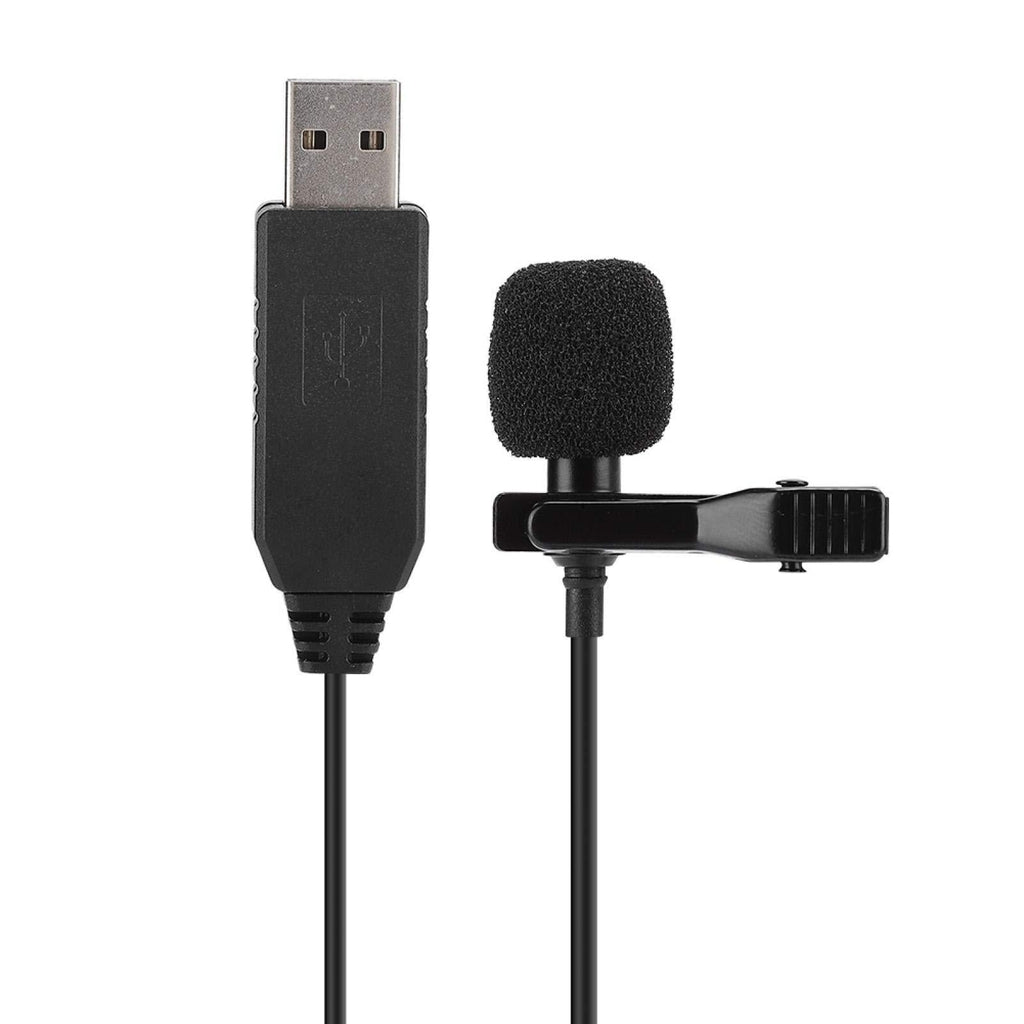 cigemay Collar Clip Microphone, USB Mini Lavalier Condenser Microphone, Low Noise Collar Clip Microphone, Suitable For Interviews, Live Recording Broadcast