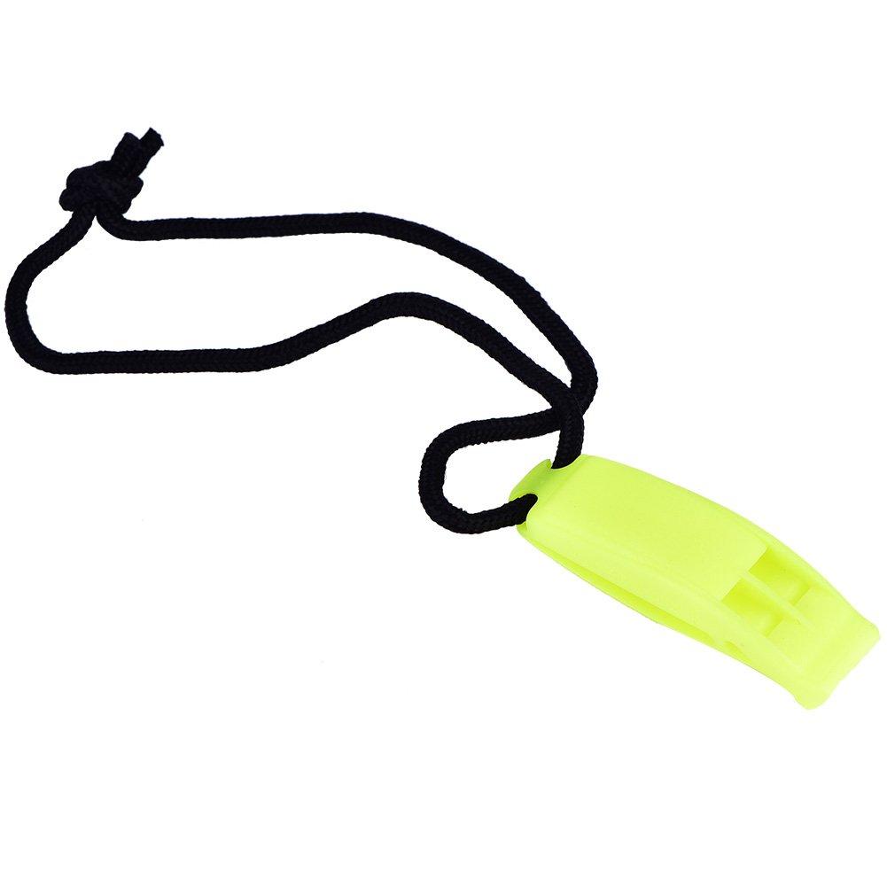 SANON Whistle,Loud Survival Safety Emergency Rescue Whistle for Diving Hiking Camping(Gray) yellow and green