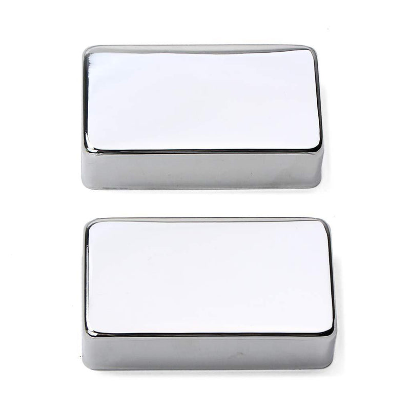 Alnicov 50mm Metal Humbucker Guitar Pickup Covers for Electric Guitar, Chrome (Pack of 2)