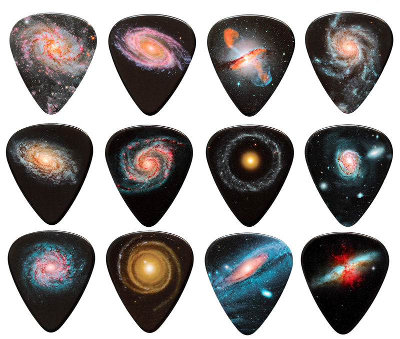 Galaxy Outer Space Double Sided Guitar Picks Set of 12 Harmony Picks Premium Plectrums