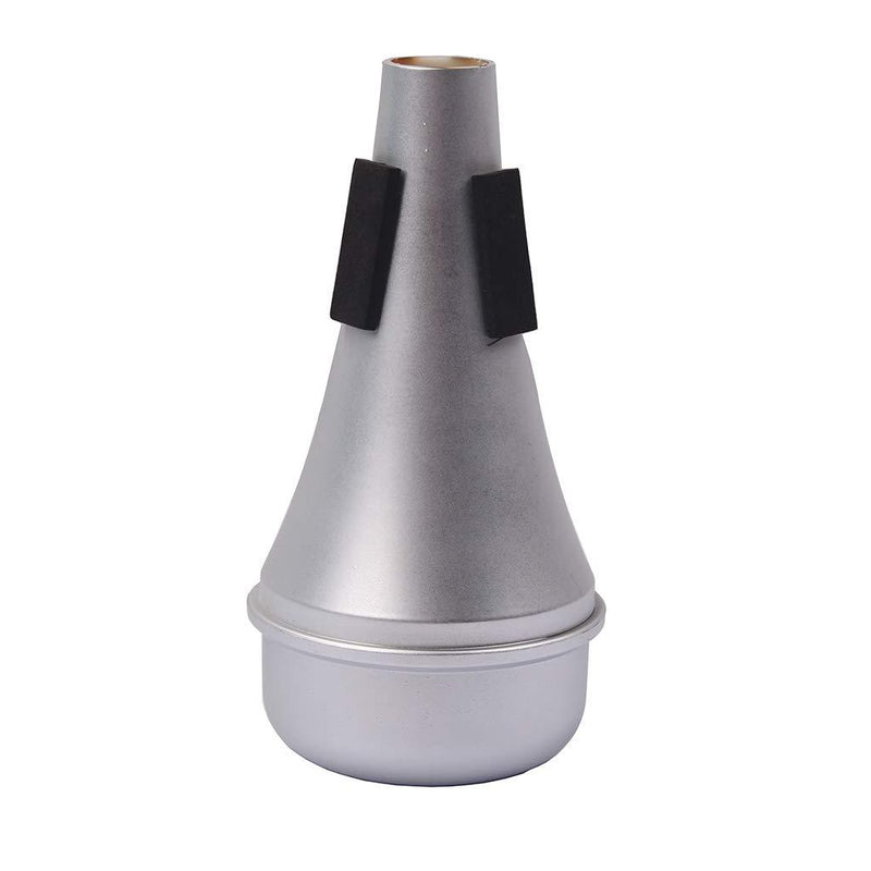 Alnicov Professional Trumpet Straight Practice Cup Mute Lightweight Silencer Musical,Chrome