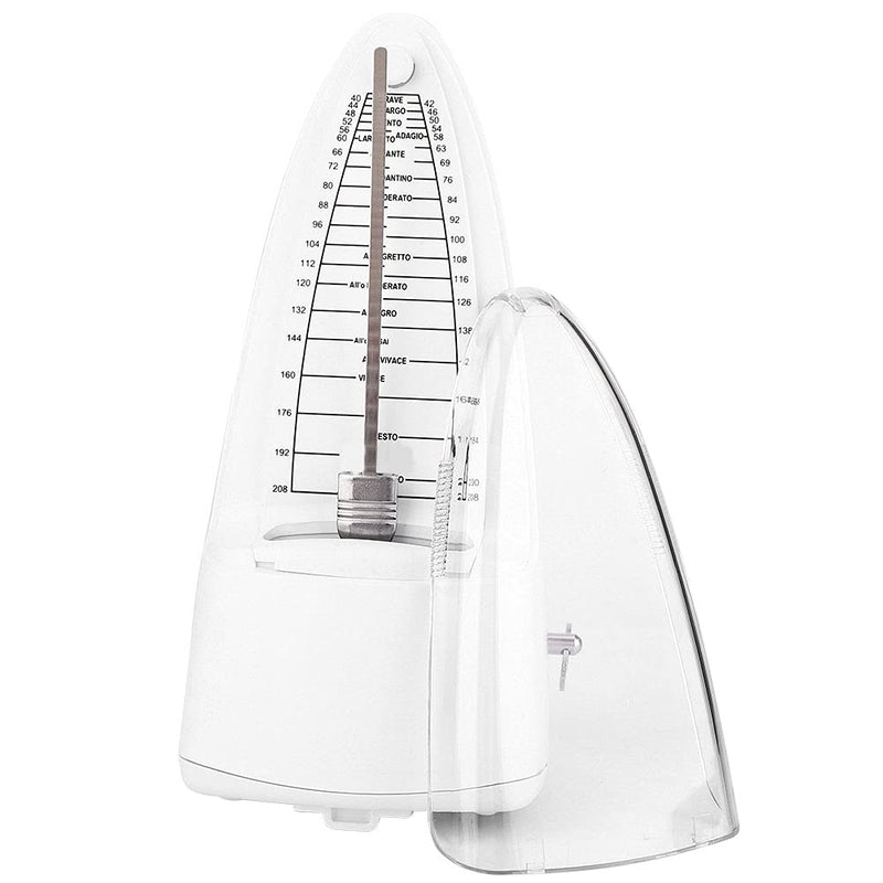 Dilwe Metronome, Mechanical Metronome Guitar Piano Drum Instrument Bullet Type Metronome Musical Accessory White