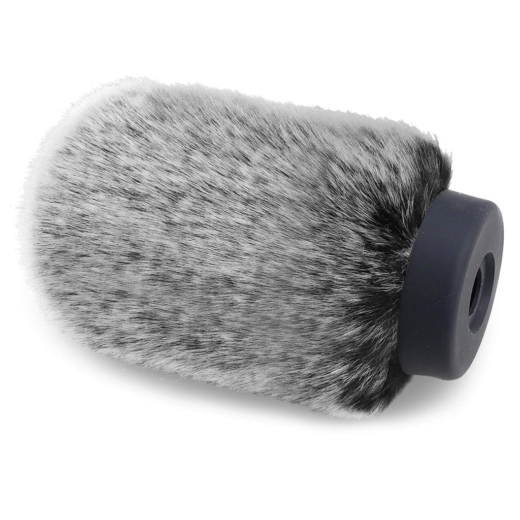 NTG Furry Microphone Windmuff - Windscreen/WindShield for Rode VideoMic NTG and Microphones with Maximum Slot Length of 100mm (3.9") and Diameter of 18-24mm by YOUSHARES (Black White)