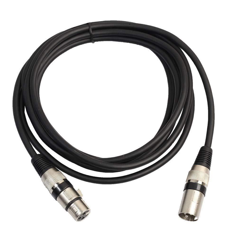 XLR Cable Microphone Cable Microphone Lead for PA Systems, Studio Recording, Mixers（Black，1M）