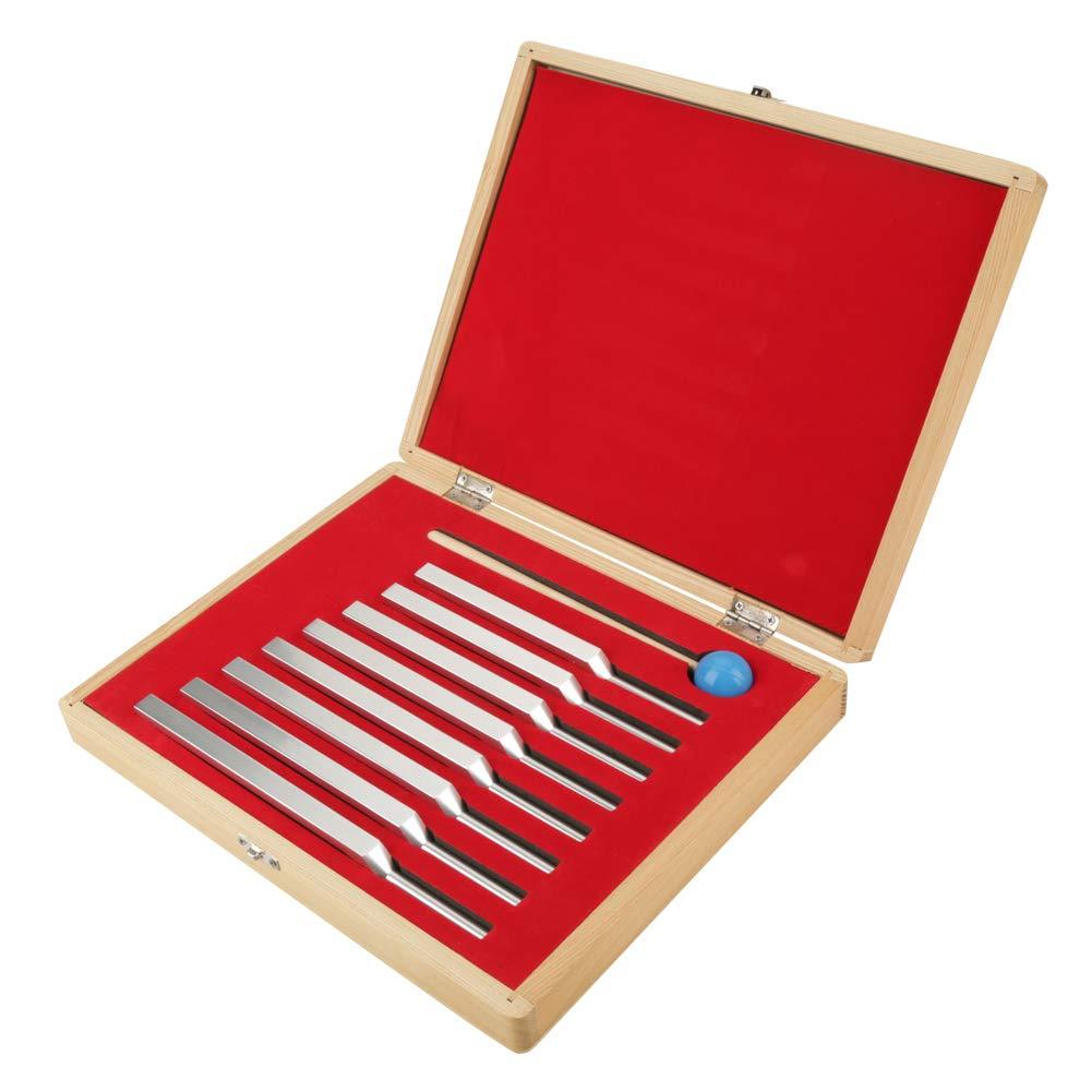 Tuning Forks Set, Aluminium Medical Tuning Fork Instruments Tuning Vibration Therapy Tool Set with a Mallet and Wood Box for Tuners Instrument Tuner Device