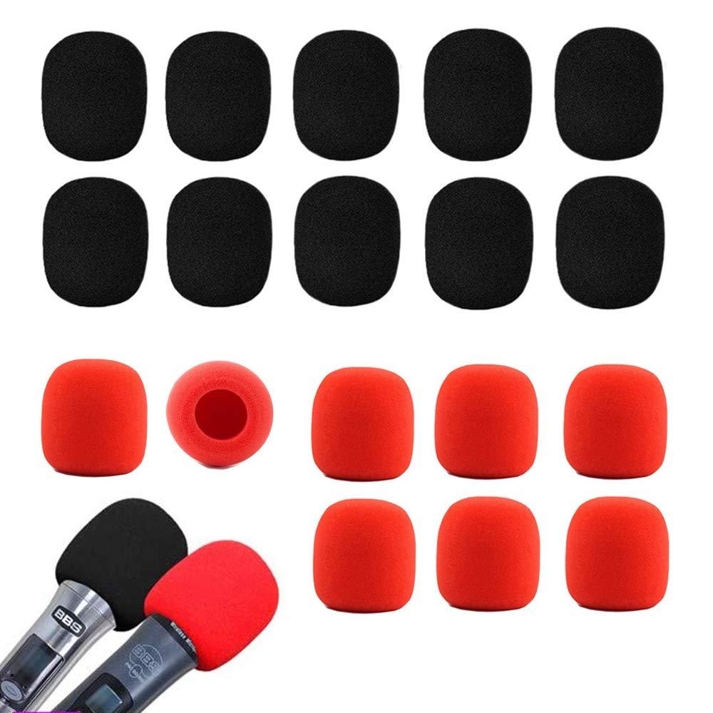 20 pieces Foam Mic Windscreen, Large Microphone Filter, Mic Foam Cover Compatible, Handheld Microphone Windscreen, for Microphone Audio Protection, Recording and Streaming