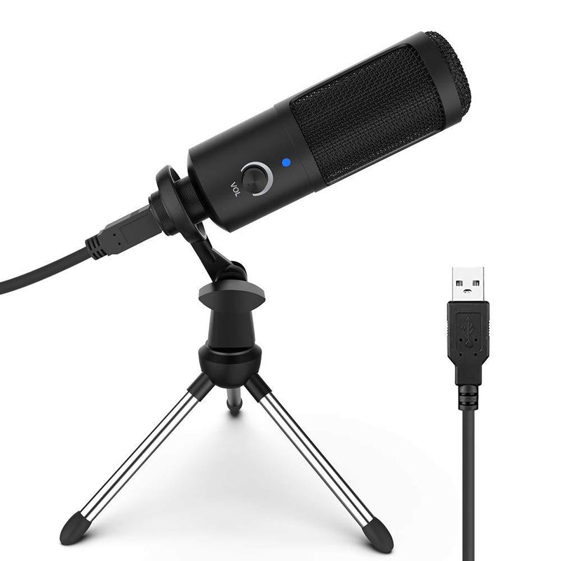 USB Microphone, SAMTIAN Metal Condenser Recording Microphone for Laptop MAC or Windows Cardioid Studio Recording Vocals, Voice Overs,Streaming Broadcast and YouTube Videos