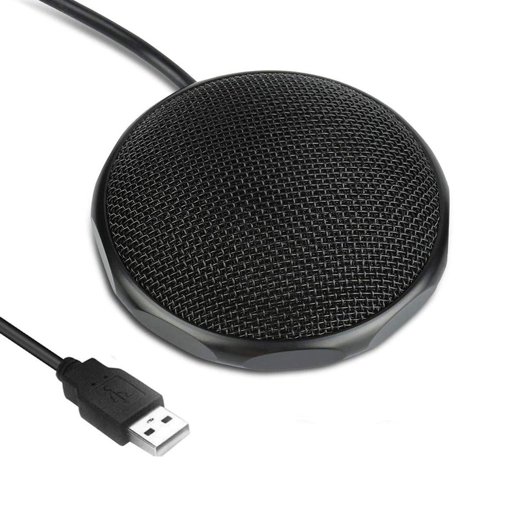 Conference USB Microphone for Meeting Business Computer PC, Laptop,Desktop,Mac & Macbook, Portable Table for Online Chatting, Calls, Meeting, Video Conference(Black)