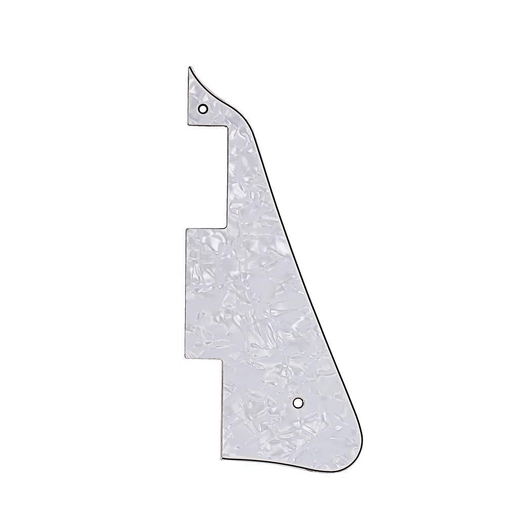 Alnicov 3Ply White Pearl Guitar Pick Guard Scratch Plate Back Plate Fits For Gibson Les Paul Pickguard Replacement