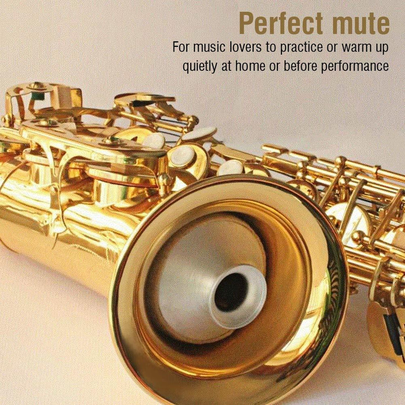 Weiyiroty Aluminum Alloy Narrows The Tone Noise Remove Muffle The Overtones Saxophone Mute, Soprano Saxophone Mute Dampener, for Soprano Saxophones Practice