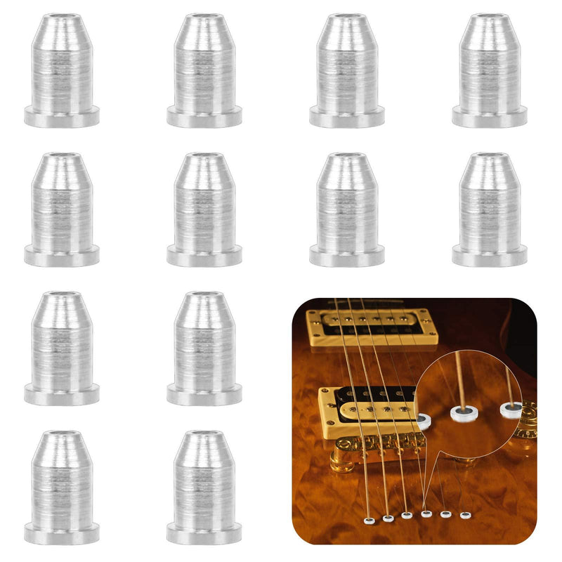 12 Pieces Guitar Through Body String Mounting Ferrules for Electric Guitar, Guitar String Ferrules