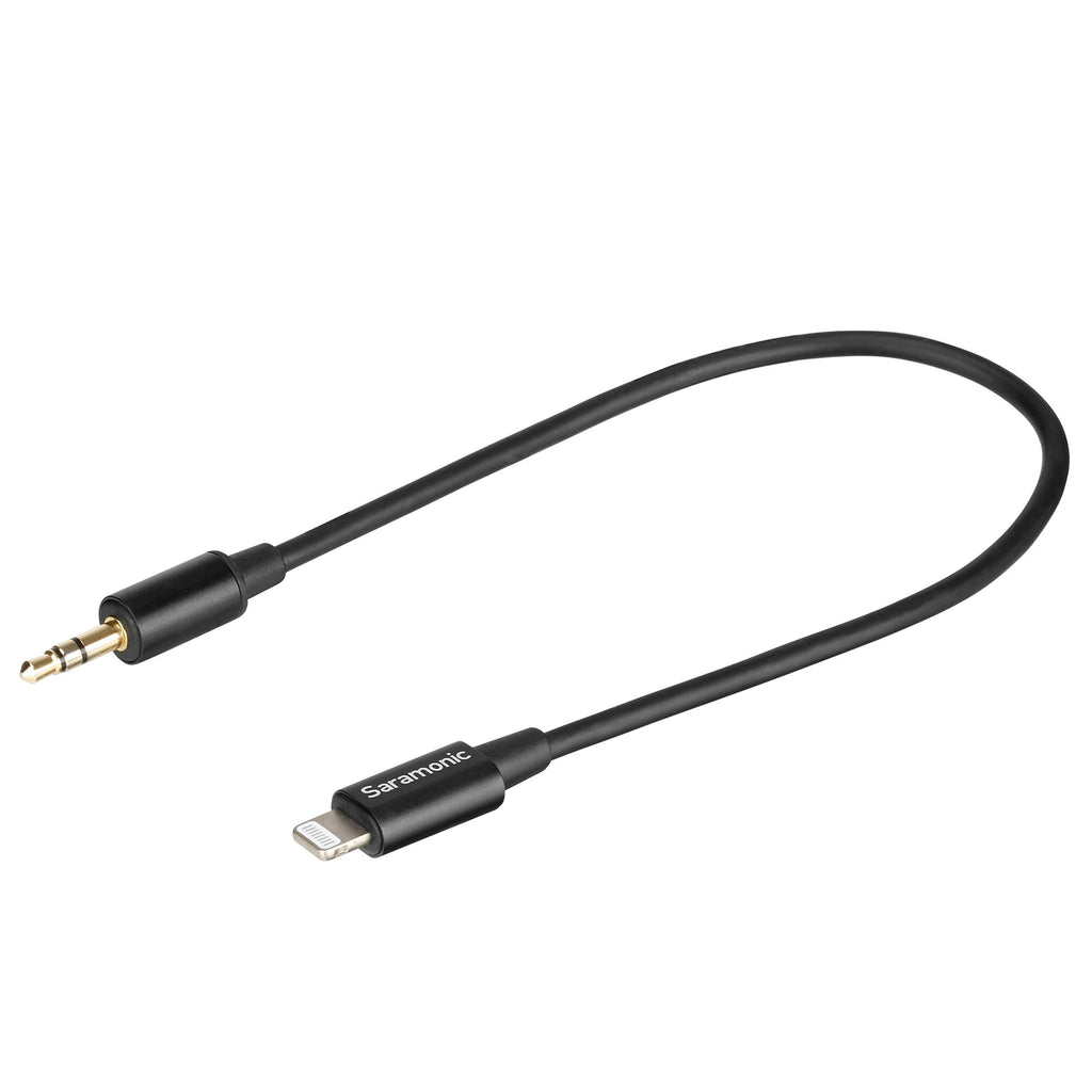 Saramonic 3.5mm TRS Male to Apple Lightning Connector Microphone & Audio Adapter Cable 9" (22.86cm) (SR-C2000) 3.5mm TRS M to Lightning