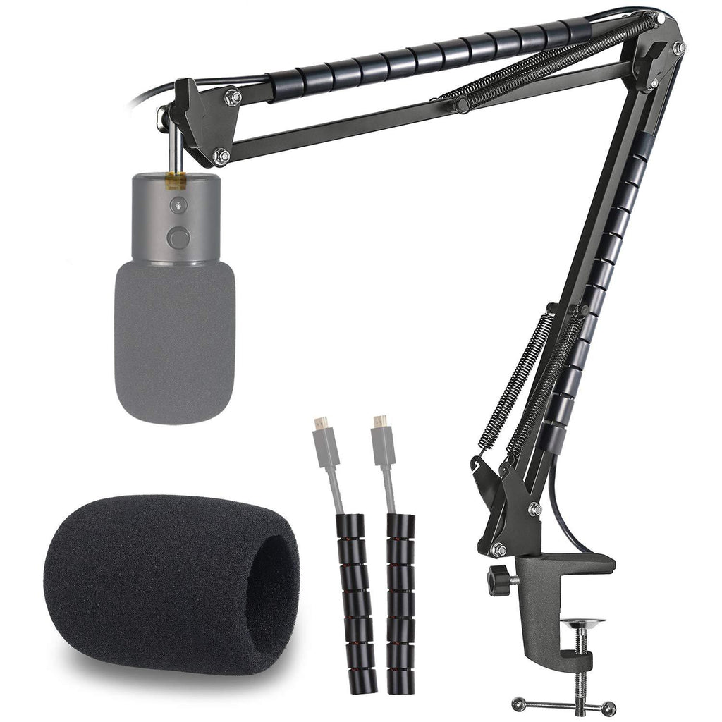 Razer Seiren X Boom Arm with Pop Filter - Mic Stand with Foam Windscreen Cover Compatible with Razer Seiren X Streaming Microphone by YOUSHARES