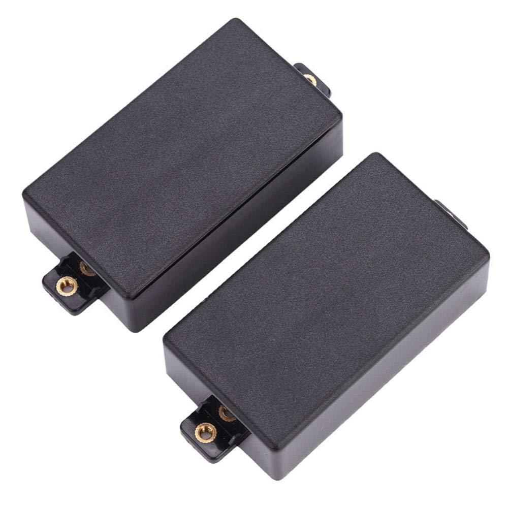 2Pcs Humbucker Pickup Covers,Durable Guitar Pickup Covers Sealed Electric Guitar Replacement Parts(Black) Black