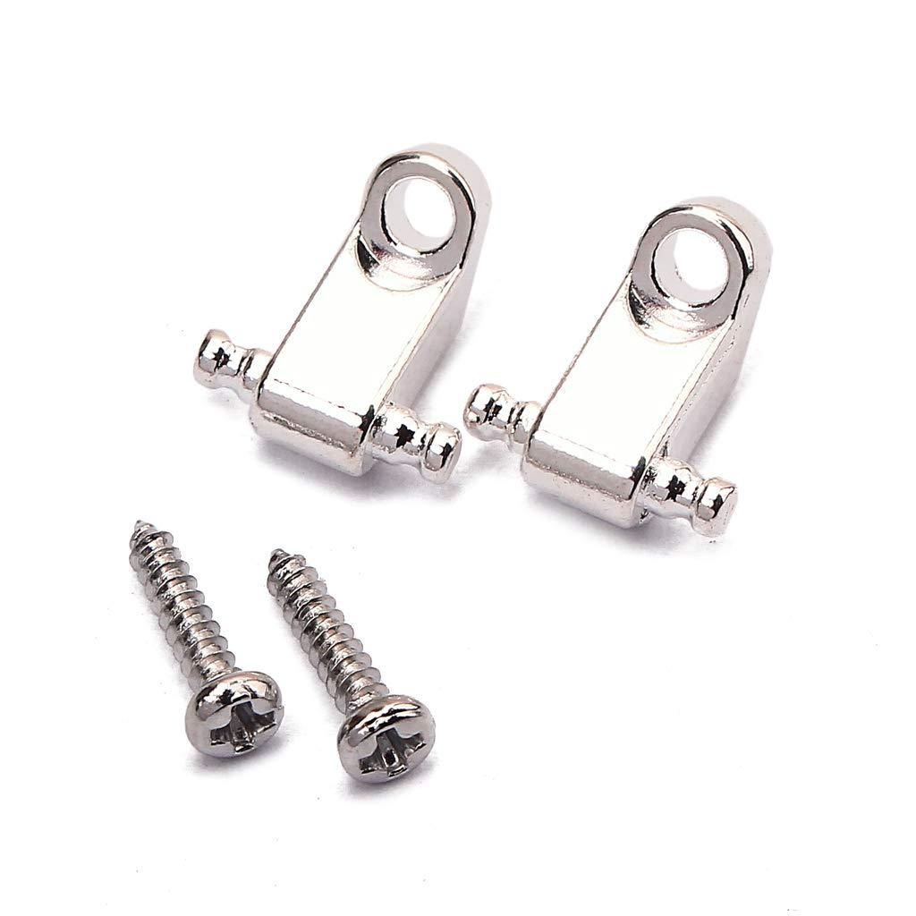 Alnicov 2 PCS Guitar String Trees Guitar String Retainer Guides For Strat Tele Guitars Chrome