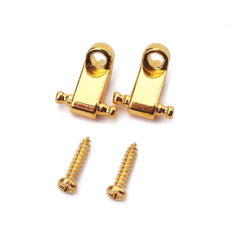 Alnicov Roller String Trees/String Retainers With Screws For Electric Guitar Pack Of 2,Gold