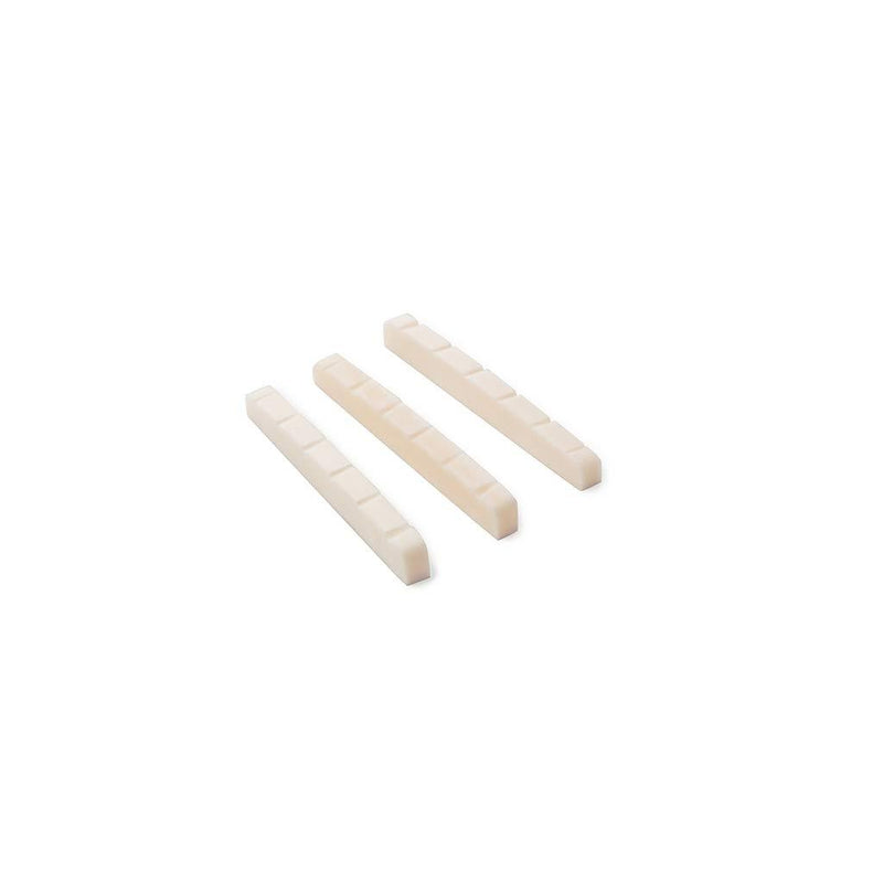 Alnicov 42MM Unbleached Pure Bone Nut Guitar Slotted Bone Nut For Strat Tele Electric Guitar 42X3.5MM