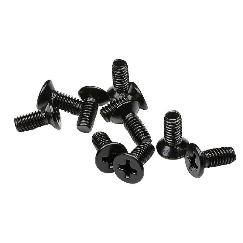 Musiclily Pro M4 Metric Size Stainless Steel 4mm Countersunk Screws for Strat Tremolo Bridge Block or LP Style Pickguard Bracket, Black(Set of 10)