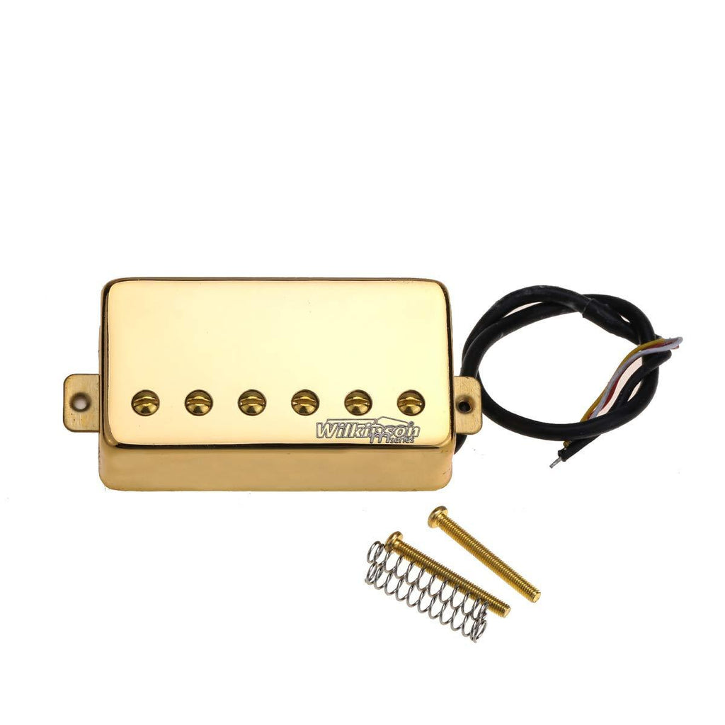 Wilkinson Classic Tone Ceramic PAF Style Humbucker Bridge Pickup for Les Paul Style Electric Guitar, Gold