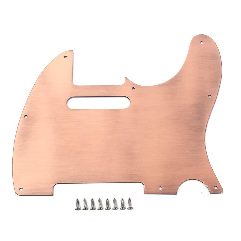 Alnicov Guitar Pickguard,8 Hole Tele Metal Guitar Pickguard Aluminum Scrach Plate for USA/Mexican Fender Telecaster Tele TL Style Guitar Bronze