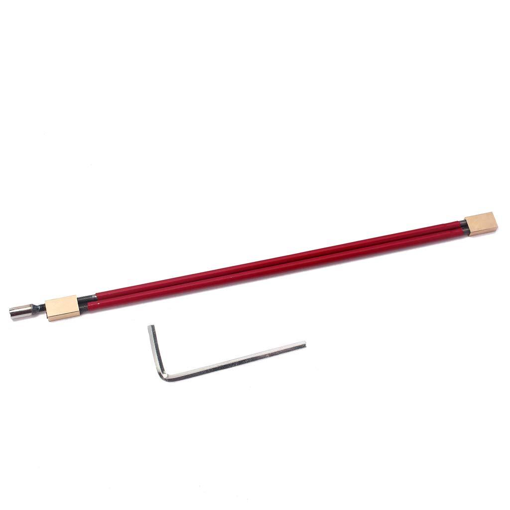 Alnicov 2-Way Adjustable Hot Rod Truss Rod,4MM Allen Nut,460MM overall Length,Red