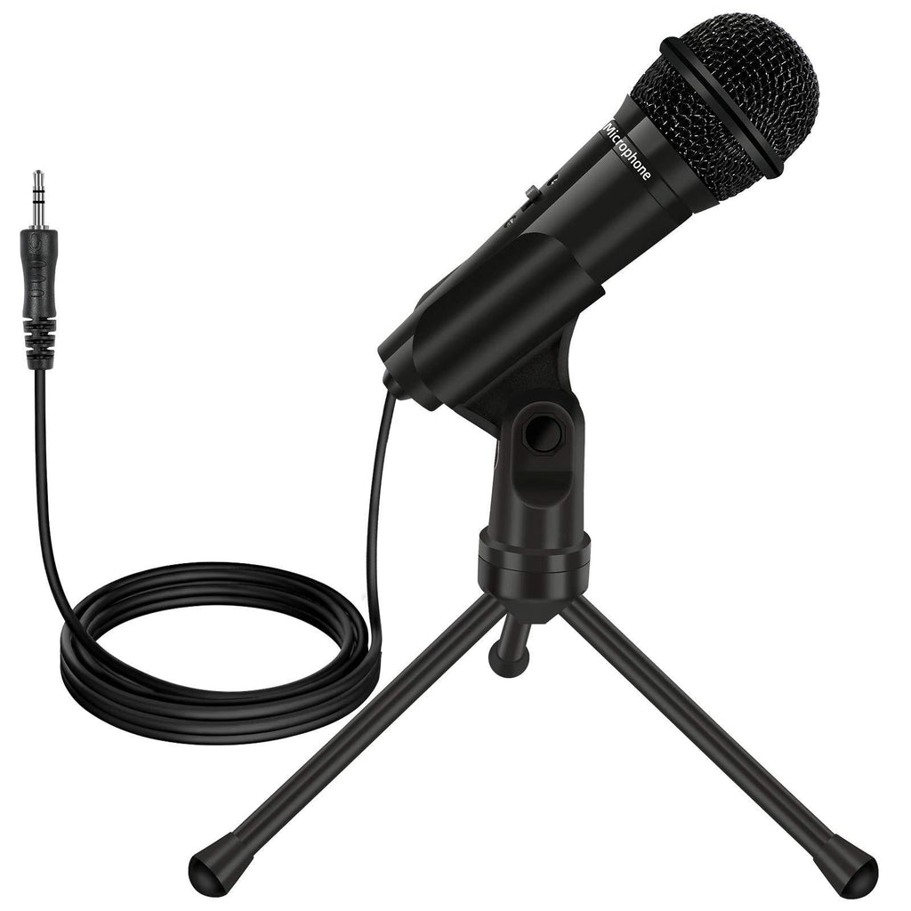 Desktop Microphone,3.5mm Jack Professional Condenser Microphone with Foldable Tripod Stand For PC Laptop Desktop Computer for Recording,Gaming,Streaming Broadcast