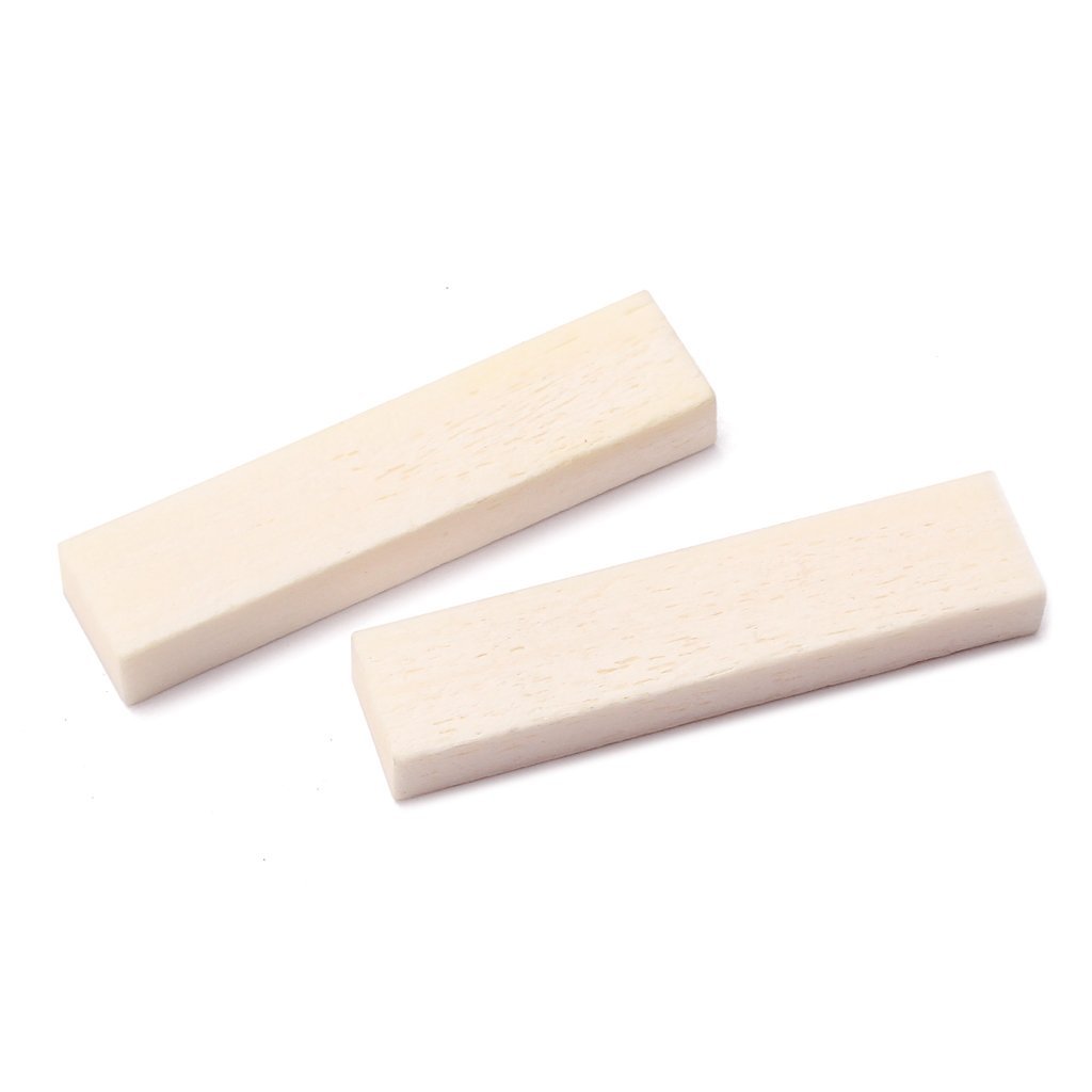 Alnicov 2Pcs Guitar Bone Nuts Blank 52mmx 10mmx 6mm For Accoustic/Classical Guitar DIY