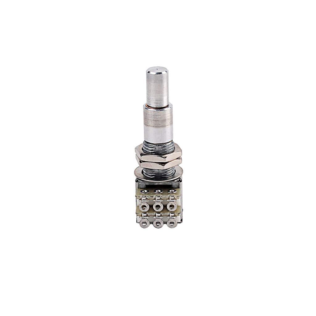 Alnicov Guitar Bass Mini Dual Pots Stacked Concentric Potentiometer W/Center Detent B100K