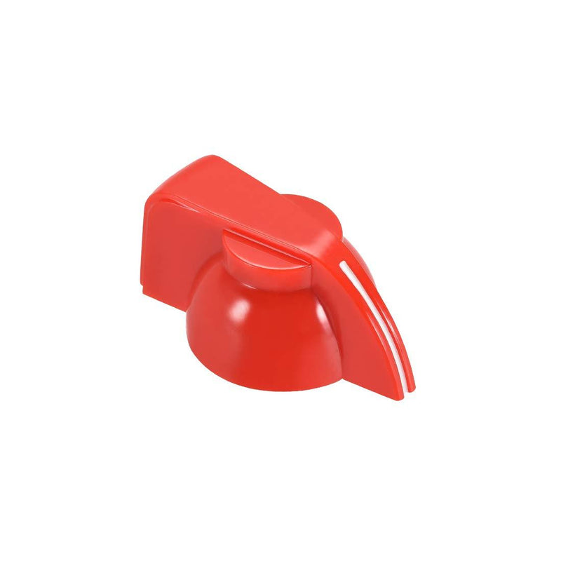 sourcing map 6.4mm Shaft Hole Potentiometer Knobs for Volume Adjustment Guitar Knob with Set Screw, Red