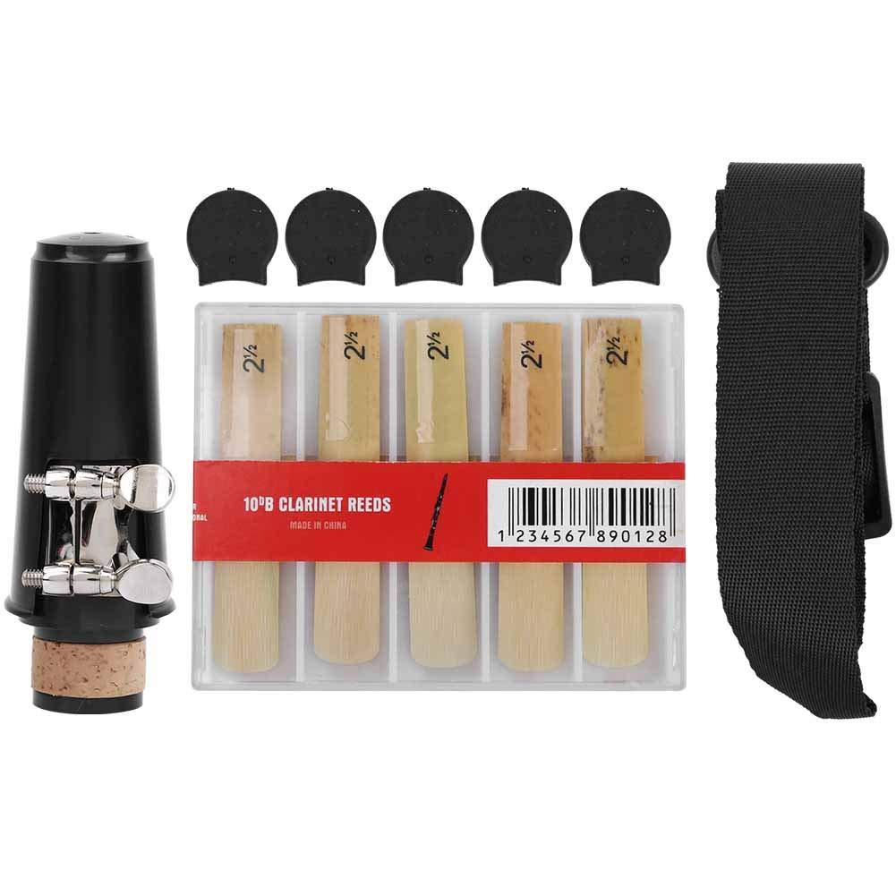 Bicaquu Clarinet Accessories Set, Mouthpiece & Neck Strap & Clarinet Reed & Thumb Pad