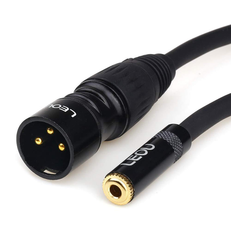 3.5mm Female Mini Jack Stereo to XLR Male Microphone Cable, 1/8" Female TRS to XLR 3 Pin Adapter Cord Converter (2M) 2M
