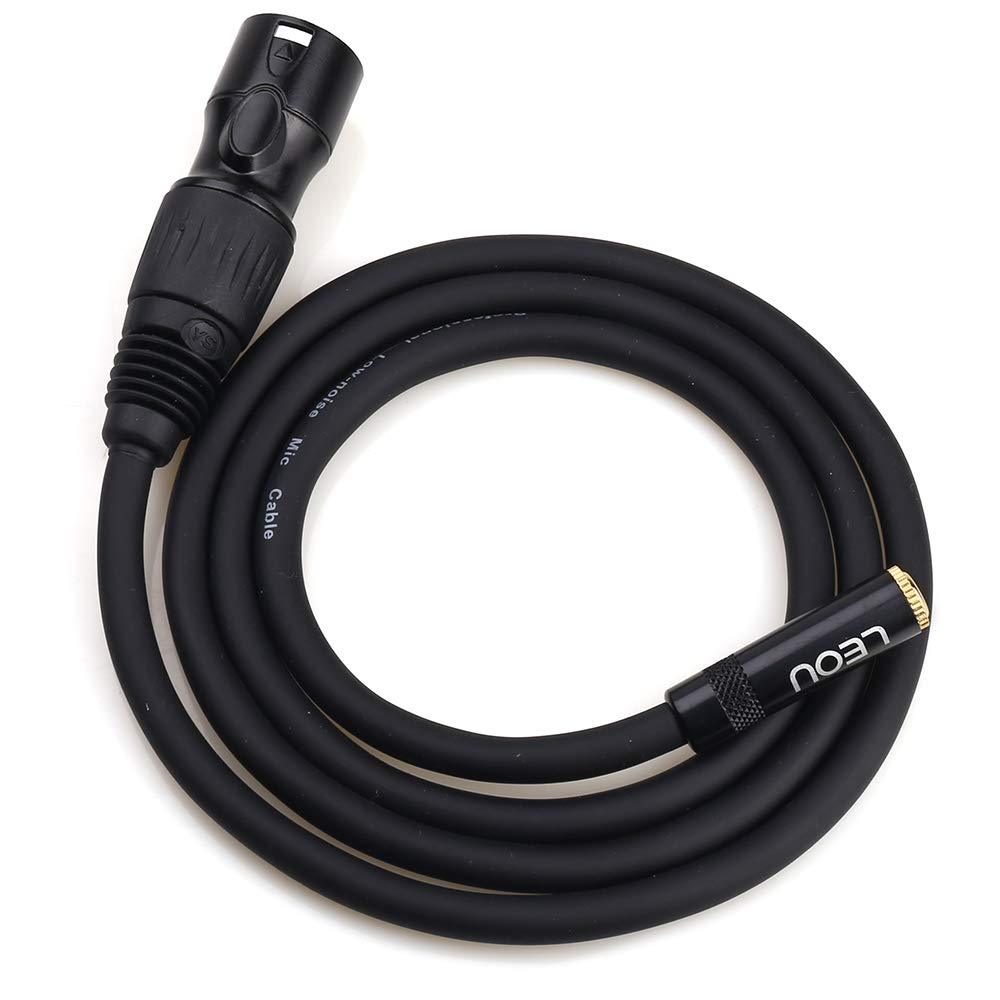 3.5mm Female Mini Jack Stereo to XLR Male Microphone Cable, 1/8" Female TRS to XLR 3 Pin Adapter Cord Converter (3M) 3M