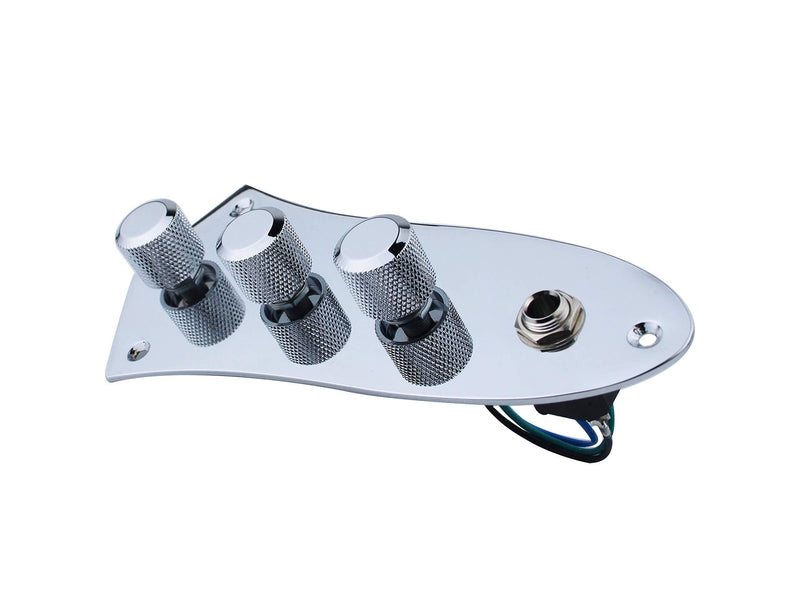 Guyker BJB Preamp/Tone Control with Gain for JB Bass (With Jazz Bass Control Plate and Control Knobs)