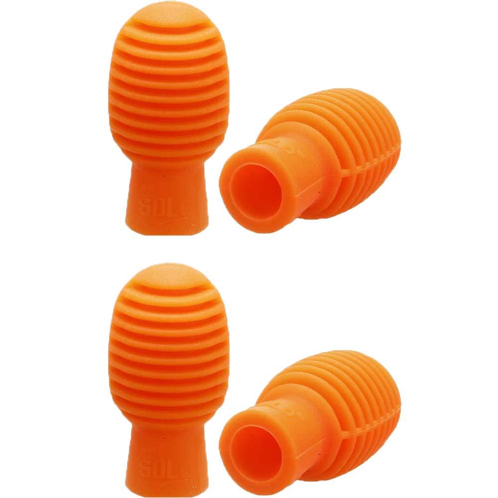Silent Practice Tips, 4 Pcs Drum Mute Silicone, Drum Mute Drumstick Silent Tip, Rubber Practice Percussion Tips, Tip Drum Dampener Accessory for Practicing Percussion Instruments
