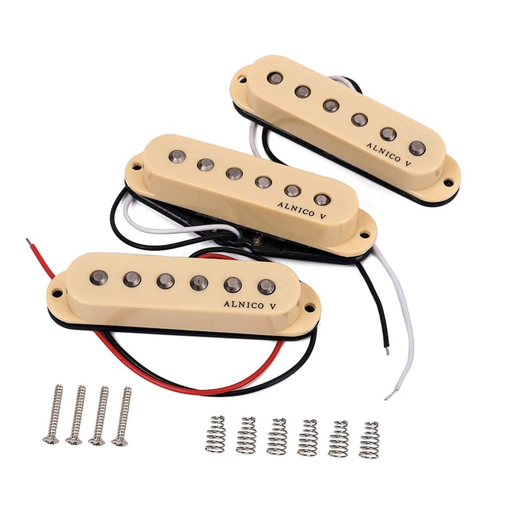 Alnicov Vintage Staggered SSS pickups Fit for Fender Stratocaster Strat/Squier Guitar Cream