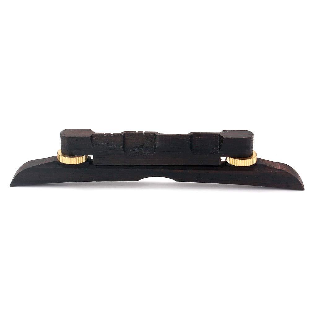 Alnicov Guitar Bridge Adjustable Mandolin Bridge Compensated Rosewood for Mandolin Guitar Parts