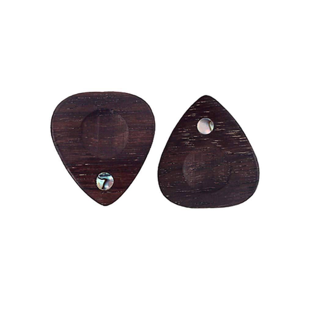 Alnicov 2Pcs rosewood Wooden Guitar Picks