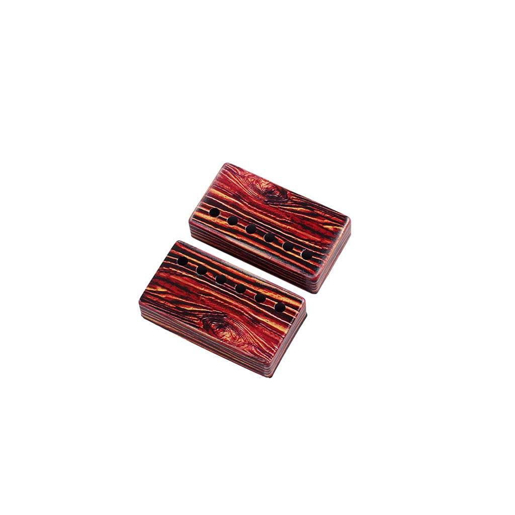 Alnicov 2Pcs Humbucker Pickup Covers 50/52mm Neck Bridge Pickup Covers for Electric Guitar Parts Colorful Red