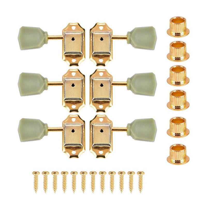 Guitar Machine Heads, 3L3R Guitar Tuning Pegs Tuners Zinc Alloy Machine Heads Instrument Accessory for Almost All Acoustic Guitars and Electric Guitars