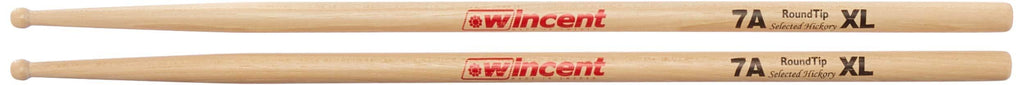 Wincent - 7AXL Round Tip Hickory Drumsticks (pair)