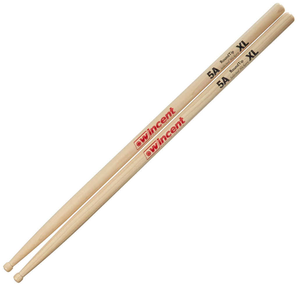 Wincent - 5AXL Round Tip Hickory Drumsticks (pair)