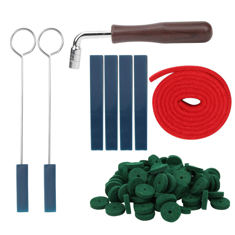 Piano Tuning Tools Kit,Portable Piano Rubber Silent Stick Tape Felt DIY Set Tool Repair Professional Piano Tuning Tool Kit