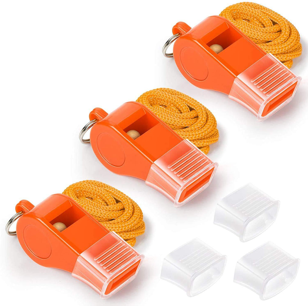 Fya Whistle with Lanyard and Mouth Grip, Super Loud Sports Whistles, Perfect for Coaches, Referees, Emergency, Lifeguard, Survival, Outdoor Orange
