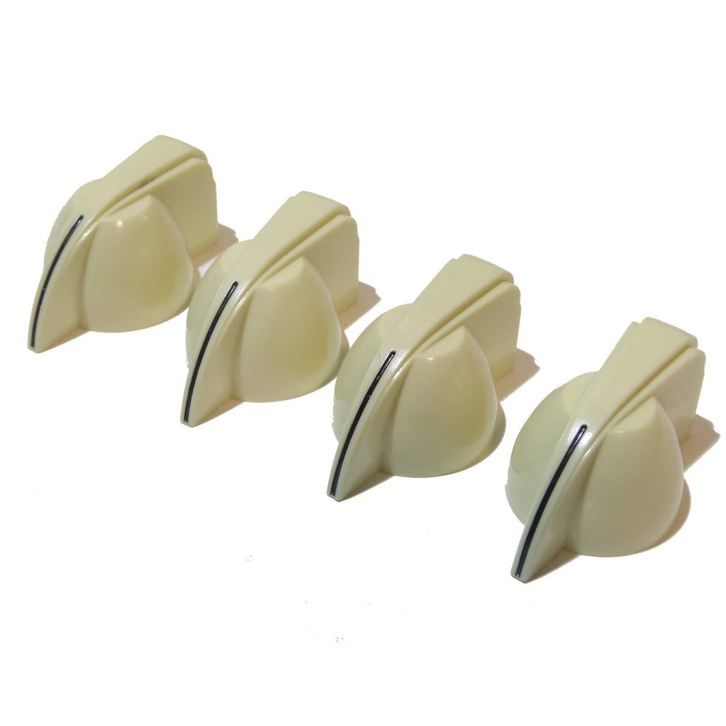 Vintage Bakelite chicken head guitar/amplifier knobs 4x Ivory tone or volume