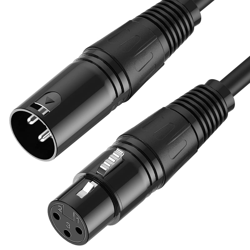 XLR Male to Female Cable - Sovvid Premium Balanced Microphone Lead XLR Male to Female Cables, Extension Mic Cable Cord for PA Systems, Mixers, Studio Recorders, Speakers, and Playing Live (25FT) 25FT